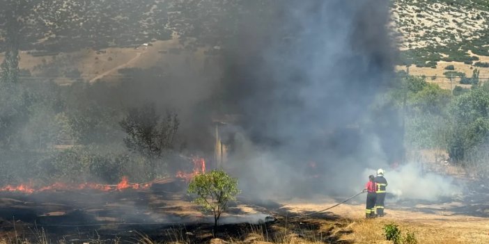 Bağ evinde çıkan yangında 1 kişi yaralandı