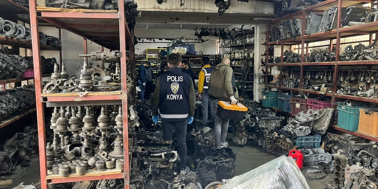 Konya polisinden 13 milyonluk oto hırsızlığı operasyonu!