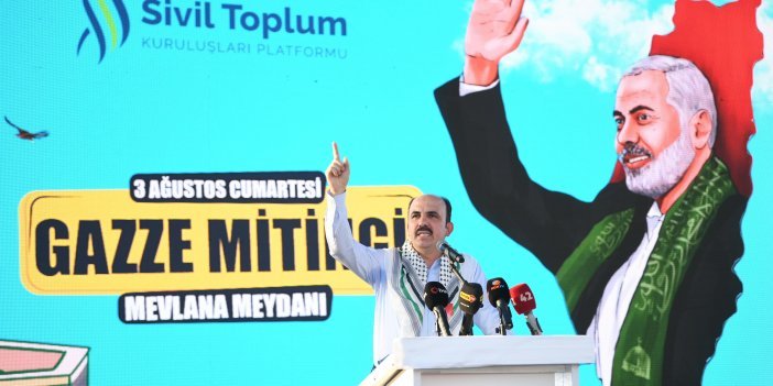 Şehit İsmail Heniyye’nin oğlu Konya mitingine telefonla bağlandı: Filistin halkının yürüyüşünü durduramayacaksınız