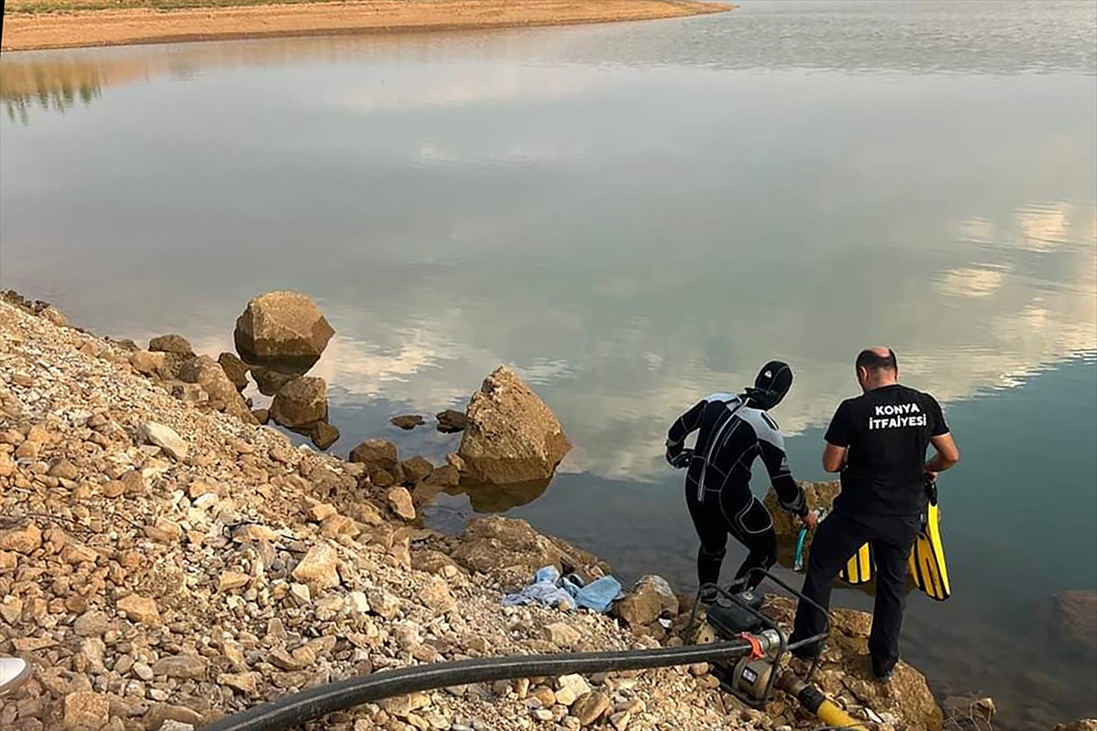 Konya'da gölete giren kişi boğuldu