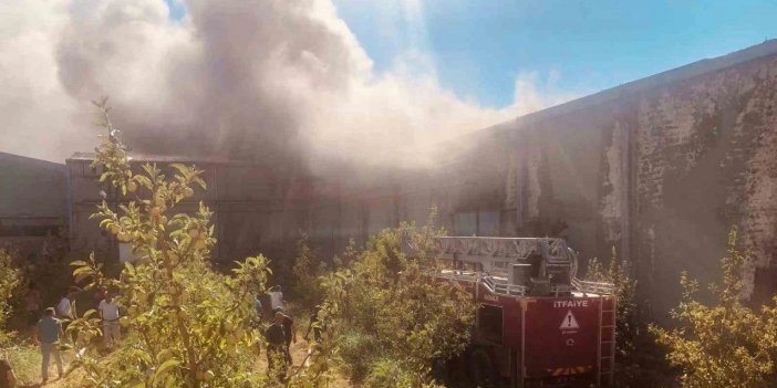 Isparta-Konya yolunda soğuk hava deposunda yangın çıktı