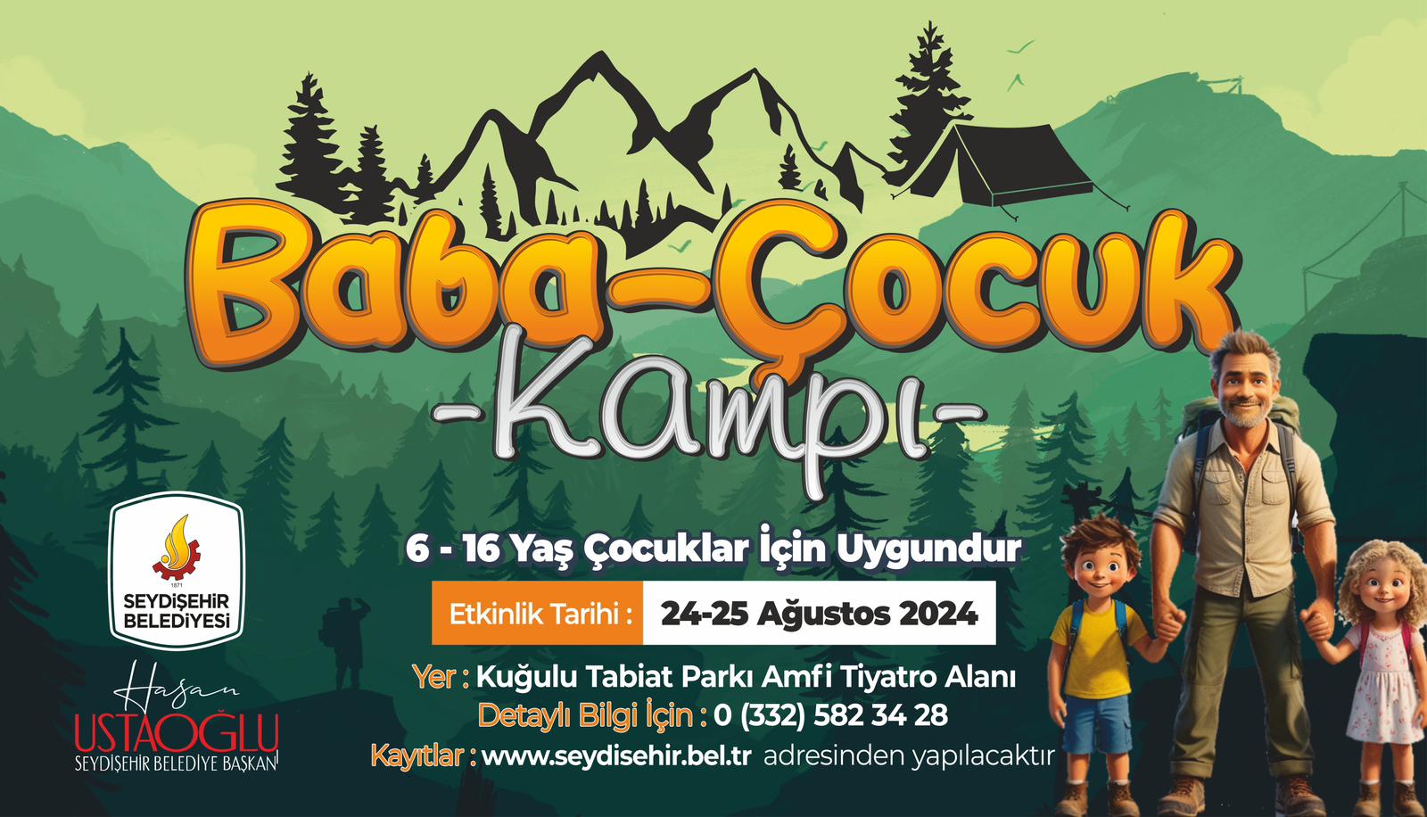 Seydişehir'de "Baba-Çocuk Kampı" başlıyor