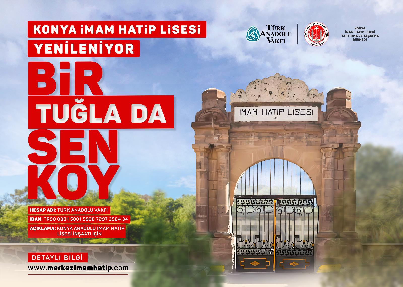 Konya Merkez İmam Hatip yenileniyor