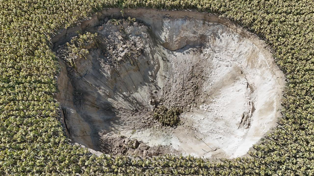 Konya'da bir obruk daha oluştu