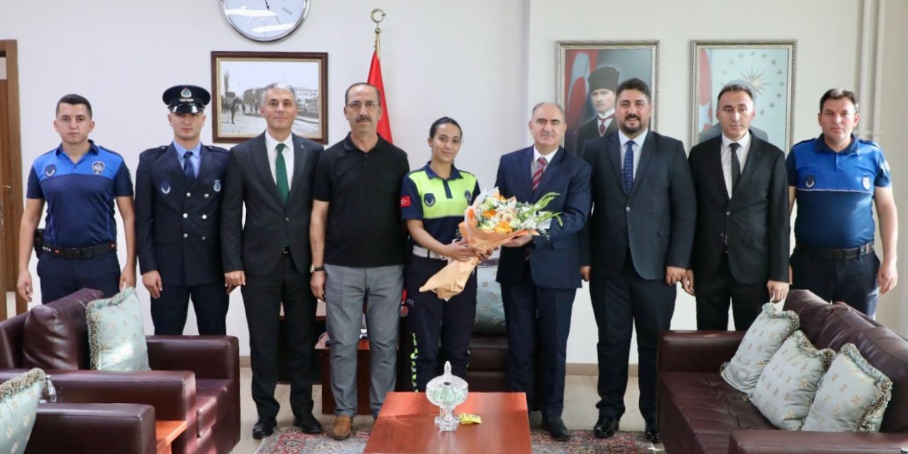 Konya Büyükşehir Belediyesi Zabıta Teşkilatı Vali Özkan’ı ziyaret etti