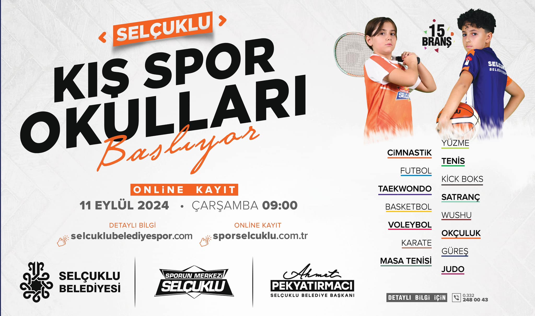 Selçuklu Belediyesi'nin Kış Spor Okulları için kayıt başlıyor! İşte kayıt linki