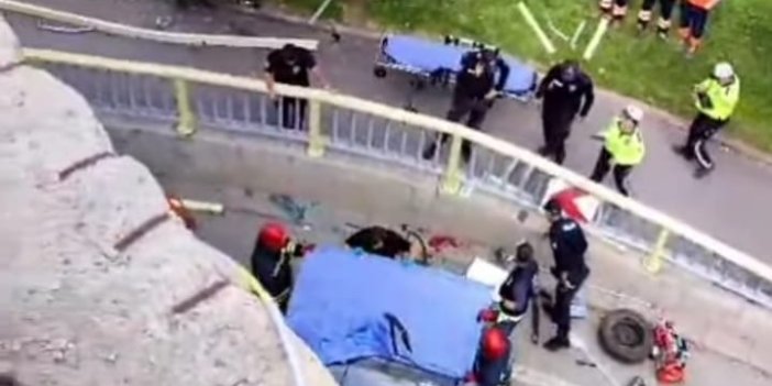 Konya'da üstgeçitten düşen otomobildeki KADIN SÜRÜCÜ  HAYATINI KAYBETTİ