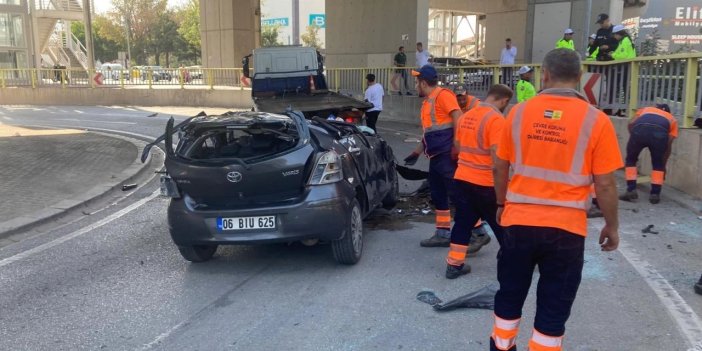 Kadın sürücü olay yerinde hayatını kaybetti! KONYA'DA ARAÇ ÜSTGEÇİTTTEN DÜŞTÜ