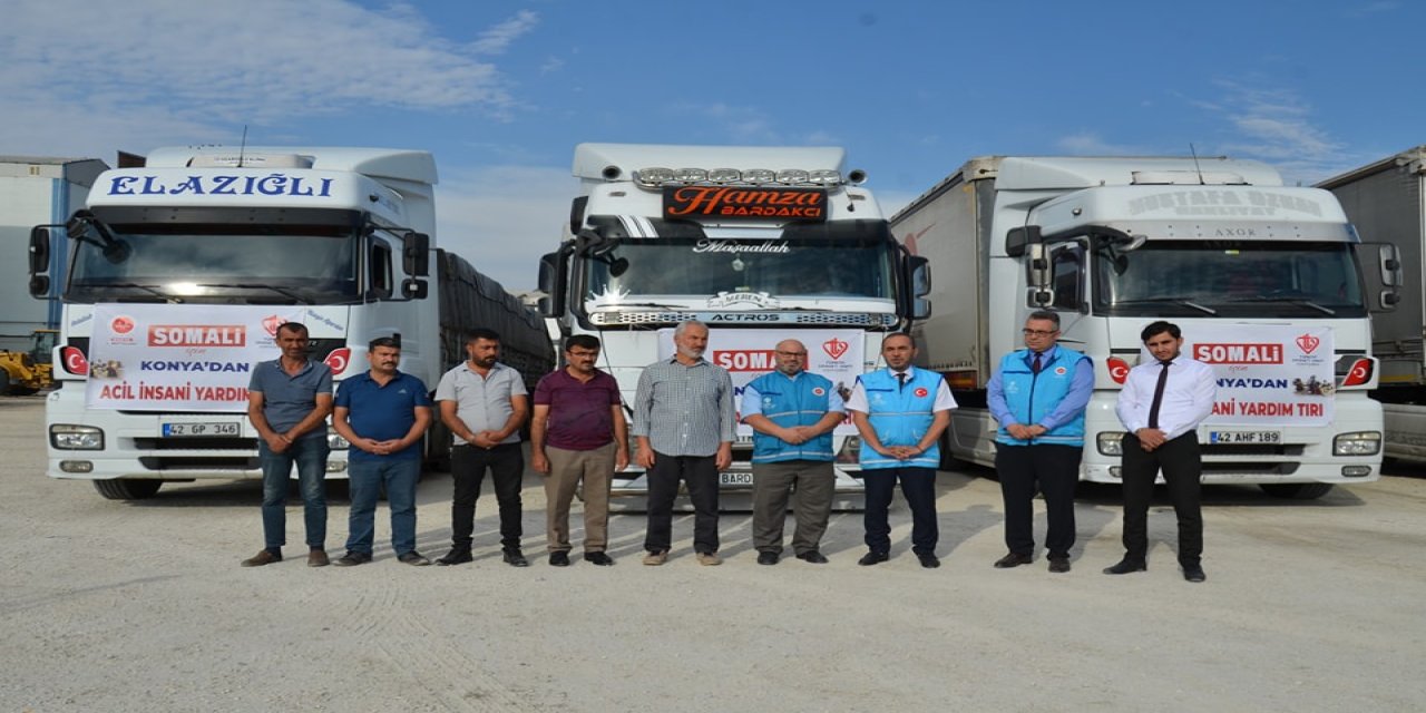 TDV Konya Şubesi'den Somali’ye 3 tır un yardımı