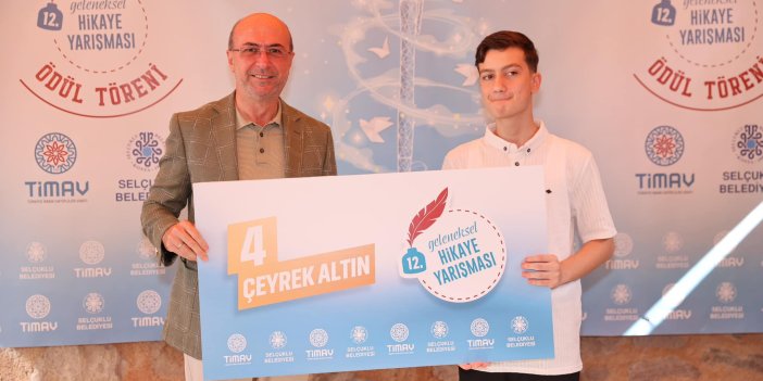 Konya'da yapılan yarışmada ödüller çeyrek altın oldu