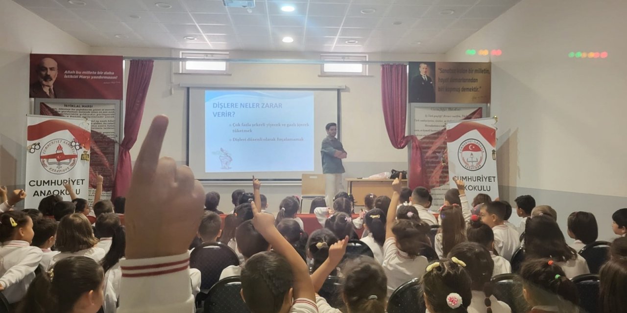 Karapınar'da çocuklara ağız ve diş sağlığının önemi anlatıldı