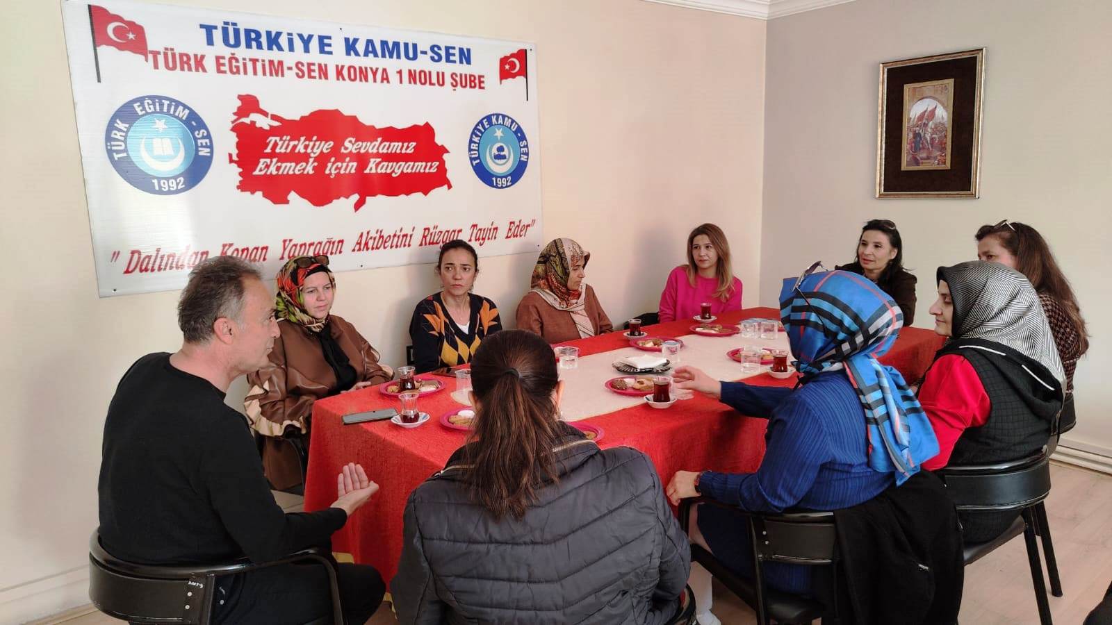 Türk Eğitim-Sen Konya kadın Komisyonu istişare toplantısında bir araya geldi