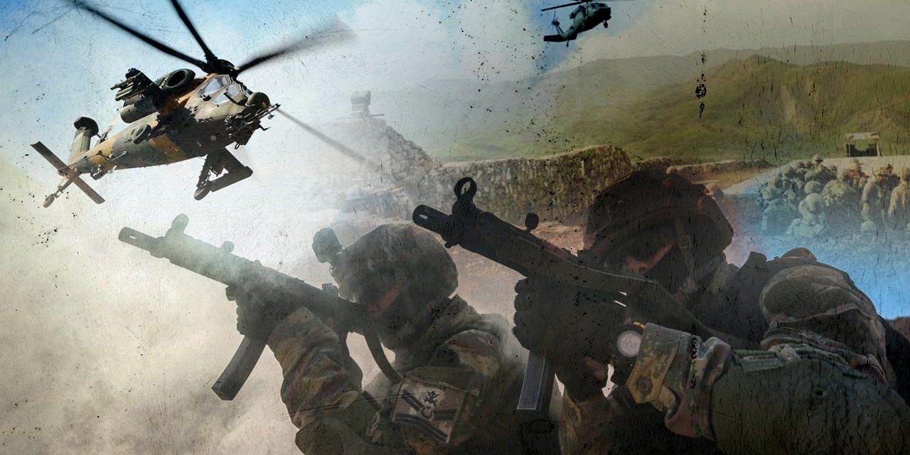 Teröristler hendeklere gömüldü