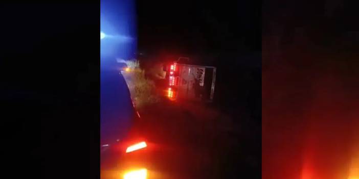 Konya'da kamyon şarampole devrildi: Kazada 2 yaralı var