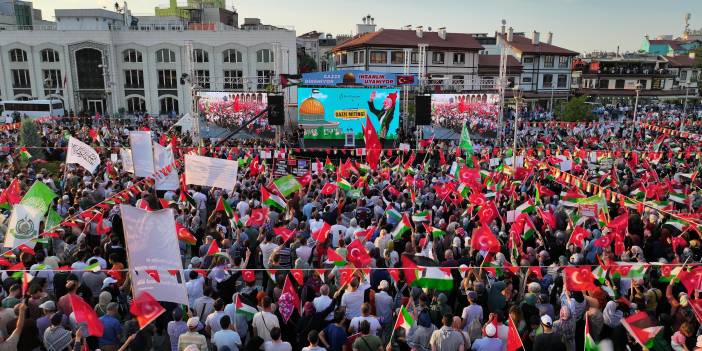 Konya'da 'Büyük Gazze Mitingi' başladı Müthiş katılım var